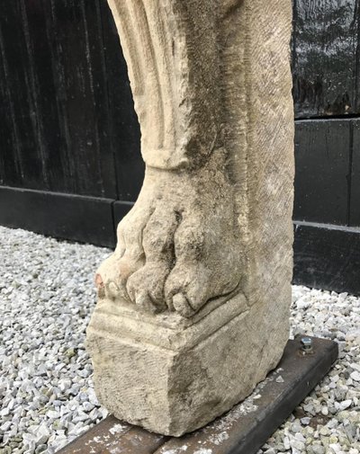 Fireplace in loam stone, Italy, 18th century