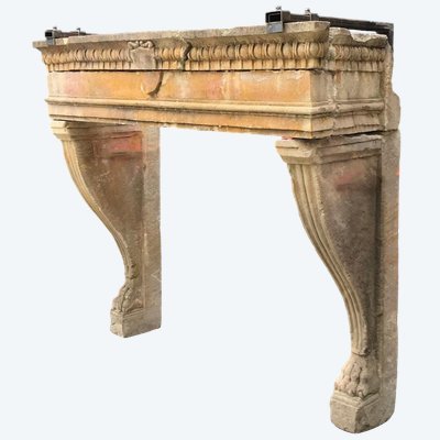 Kamin aus Lehmstein, Italien, 18. Jahrhundert