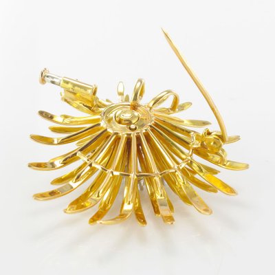 Spilla d'oro vintage con diamanti