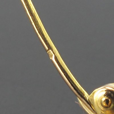 Spilla d'oro vintage con diamanti