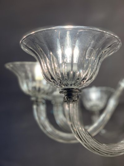 Dreistufiger Kronleuchter aus Muranoglas