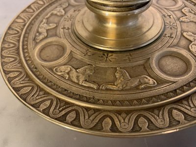 Gilt Bronze Inkwell, Egyptomania