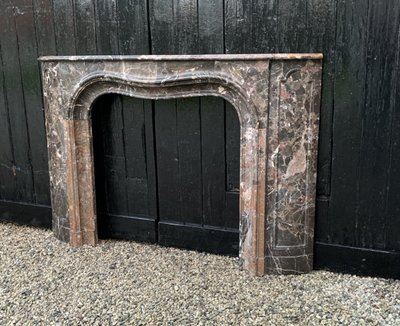 Marble fireplace, Breccia de Waulsort, early 19th century