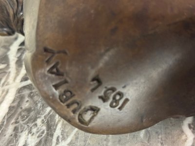 Buste en bronze de L’amiral Hucos, signé Dubray 1854