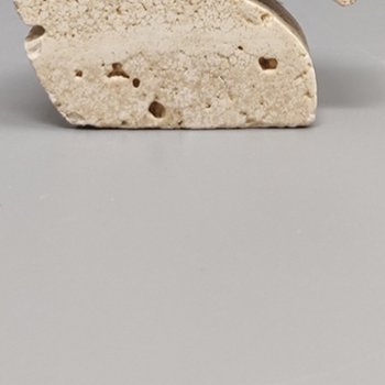 1970 Original sculpture of horse in travertine by Enzo Mari for F.lli Mannelli