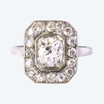 Bague Platine Diamant Art Déco