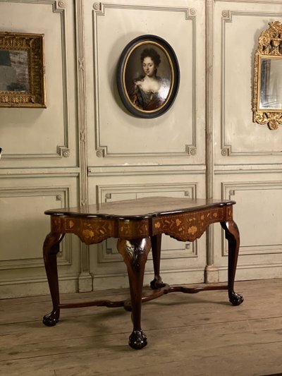 Dutch Marquetry Table, 19th Century
