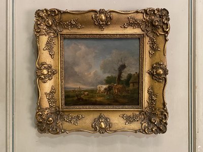 Paire D’huile Sur Panneau Scènes Champêtres Balthazar Paul Ommeganck