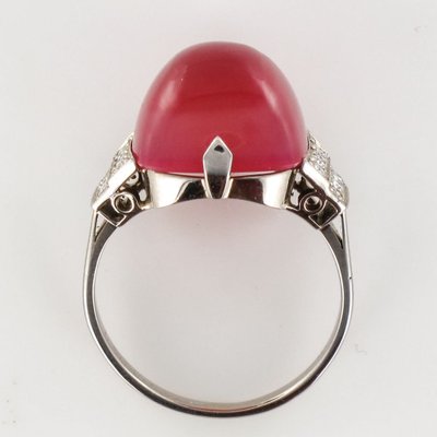 Ring Chalcedon Zuckerhut Und Diamanten