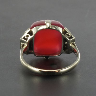 Ring Chalcedon Zuckerhut Und Diamanten