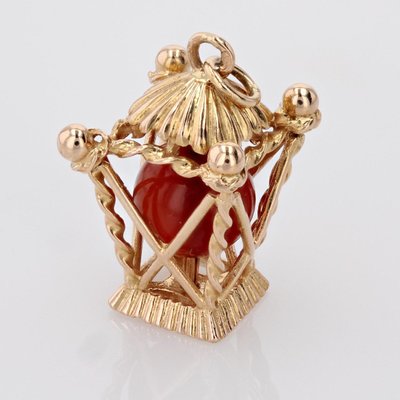 Pendentif Or Pagode Cornaline
