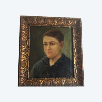 Porträt eines jungen Jungen, 1922 signiert C. BRUN