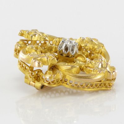 Antike Brosche Jugendstil Diamant