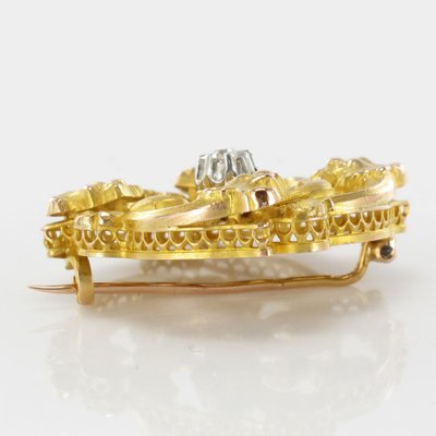 Antike Brosche Jugendstil Diamant