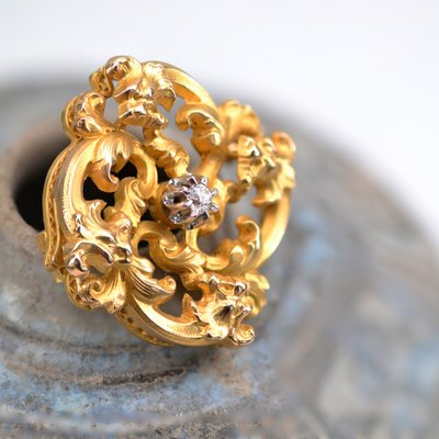 Antike Brosche Jugendstil Diamant