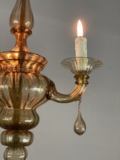 Lanterna in vetro di Murano, tre bracci di luce