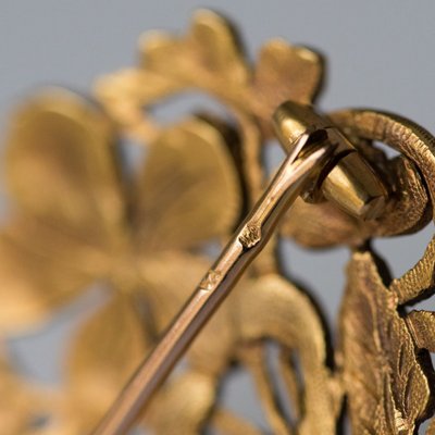 Antike Brosche Jugendstil Gold