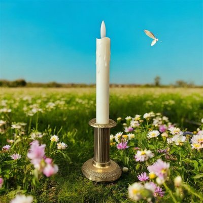 Small bronze candlestick in the Louis XVI style from the 19th century