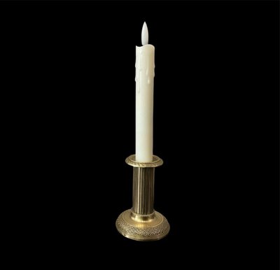 Small bronze candlestick in the Louis XVI style from the 19th century