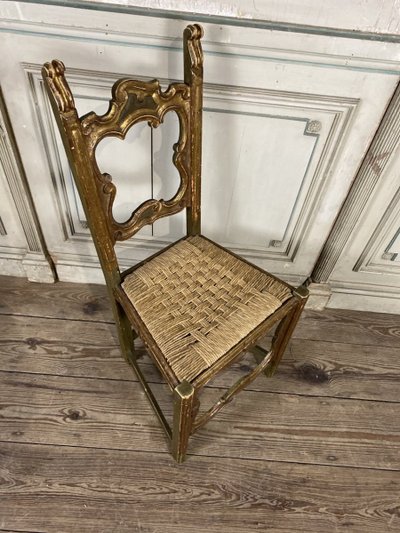 Suite De 12 Chaises En Bois Sculpté, Italie