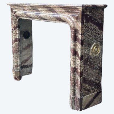 Cheminée De Style Louis XIV En Marbre Campan Rubané