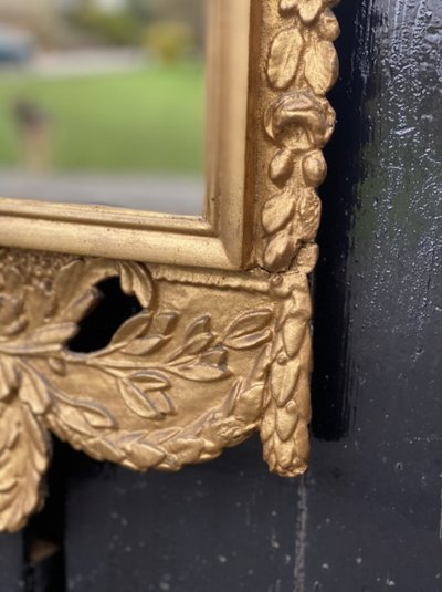Gilded Carved Wooden Mirror, 19th Century