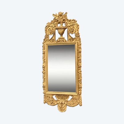 Miroir En Bois Sculpté Doré XIXème Siècle