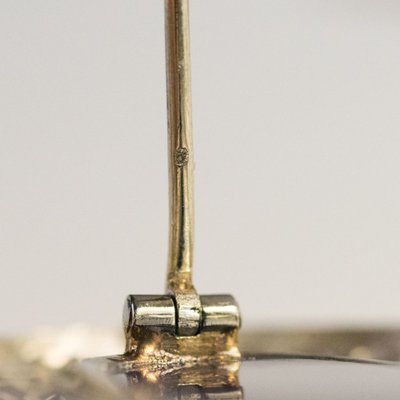 Spilla antica con diamanti e lapislazzuli