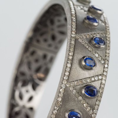 Silber Armband Diamanten Und Cyanite