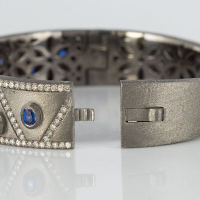 Silber Armband Diamanten Und Cyanite