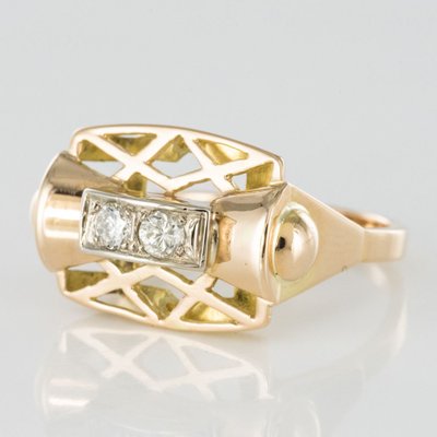 Anello con diamante retrò