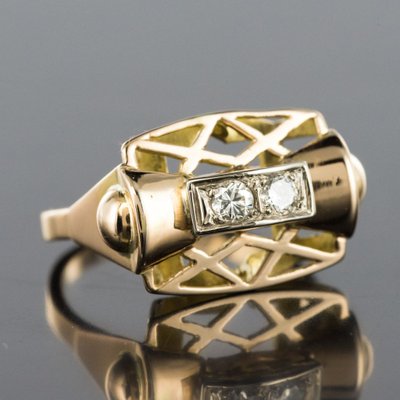 Anello con diamante retrò