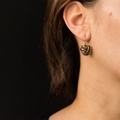 Ancient Earrings Golden And Hair Nodes