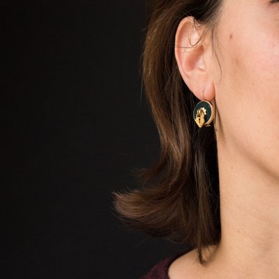 Blood Jasper Earrings And Padlock