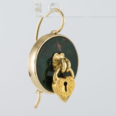Blood Jasper Earrings And Padlock