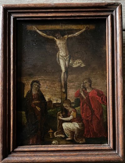 Christus am Kreuz, Öl auf Kupfer 17.