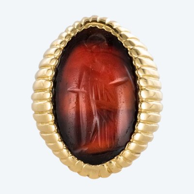 Bague Chevalière Godronnée Intaille