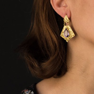 Ohrhänger Gold Amethyst