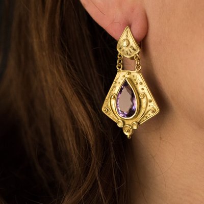 Ohrhänger Gold Amethyst