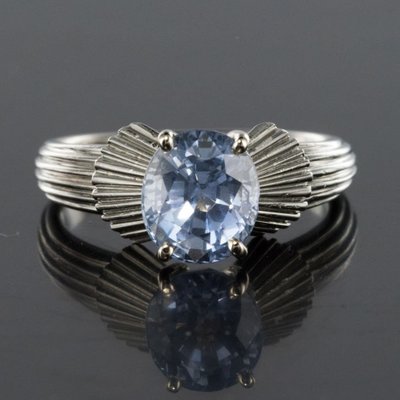 Vintage Sapphire Platinum Ring