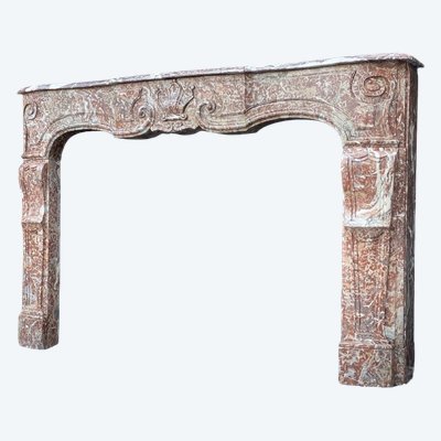 Cheminée Régence En Marbre De Rance, XVIIIème Siècle