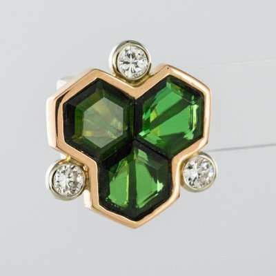 Orecchini con tormalina e diamanti