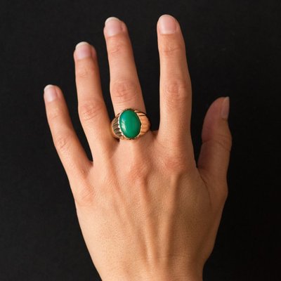 Bague Chrysoprase Chevalière