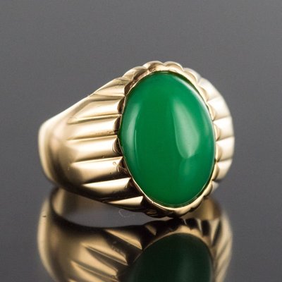 Bague Chrysoprase Chevalière