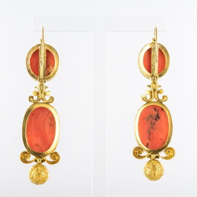 Pendants Earrings Old Cameos On Coral