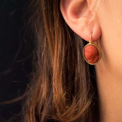 Pendants Earrings Old Cameos On Coral