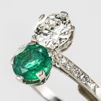 Ring Du Und Ich Smaragd Und Diamanten