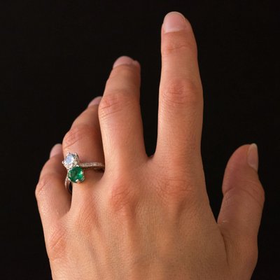 Ring Du Und Ich Smaragd Und Diamanten