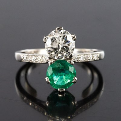 Ring Du Und Ich Smaragd Und Diamanten