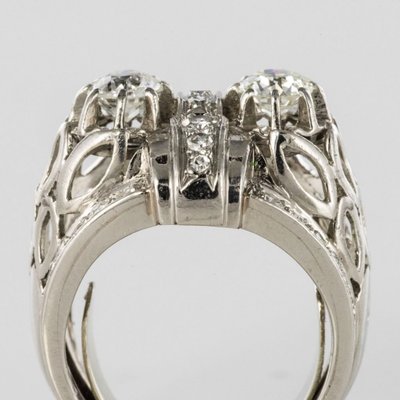 Bague Platine Diamants Art Déco